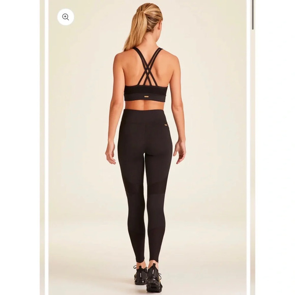 NWT $115 Alala Vamp Tight Size Small Black + Black Rib Leggings Workout Pants - Picture 6 of 11